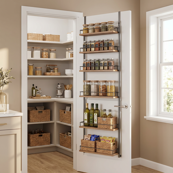 Over-the-door pantry storage rack in Clean & Organized