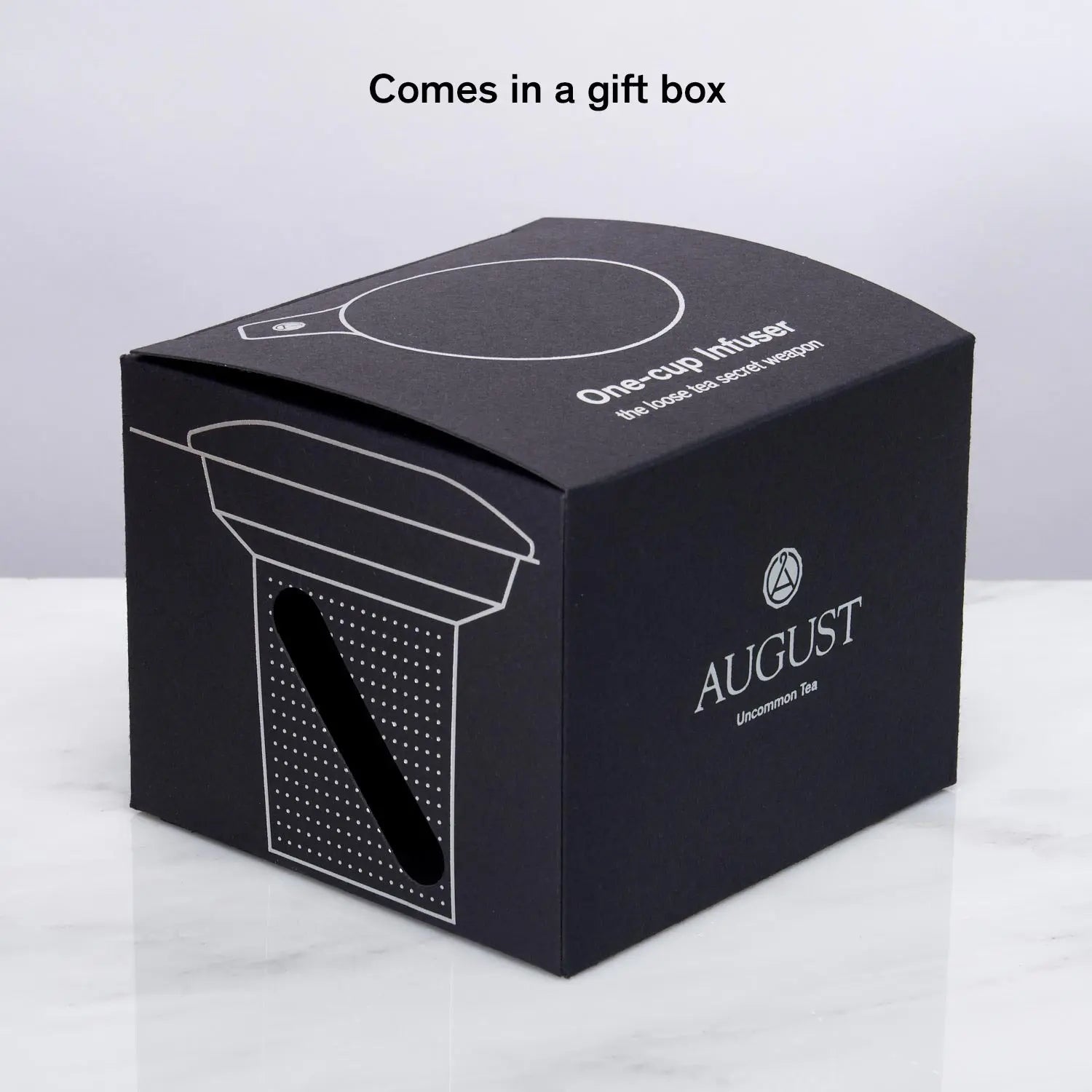 Stainless One Cup tea infuser retail packaging