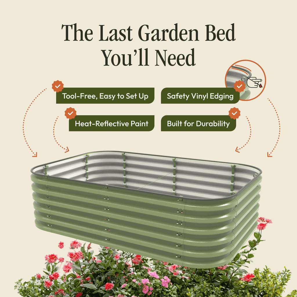 Gro-Rite metal raised garden bed configuration view
