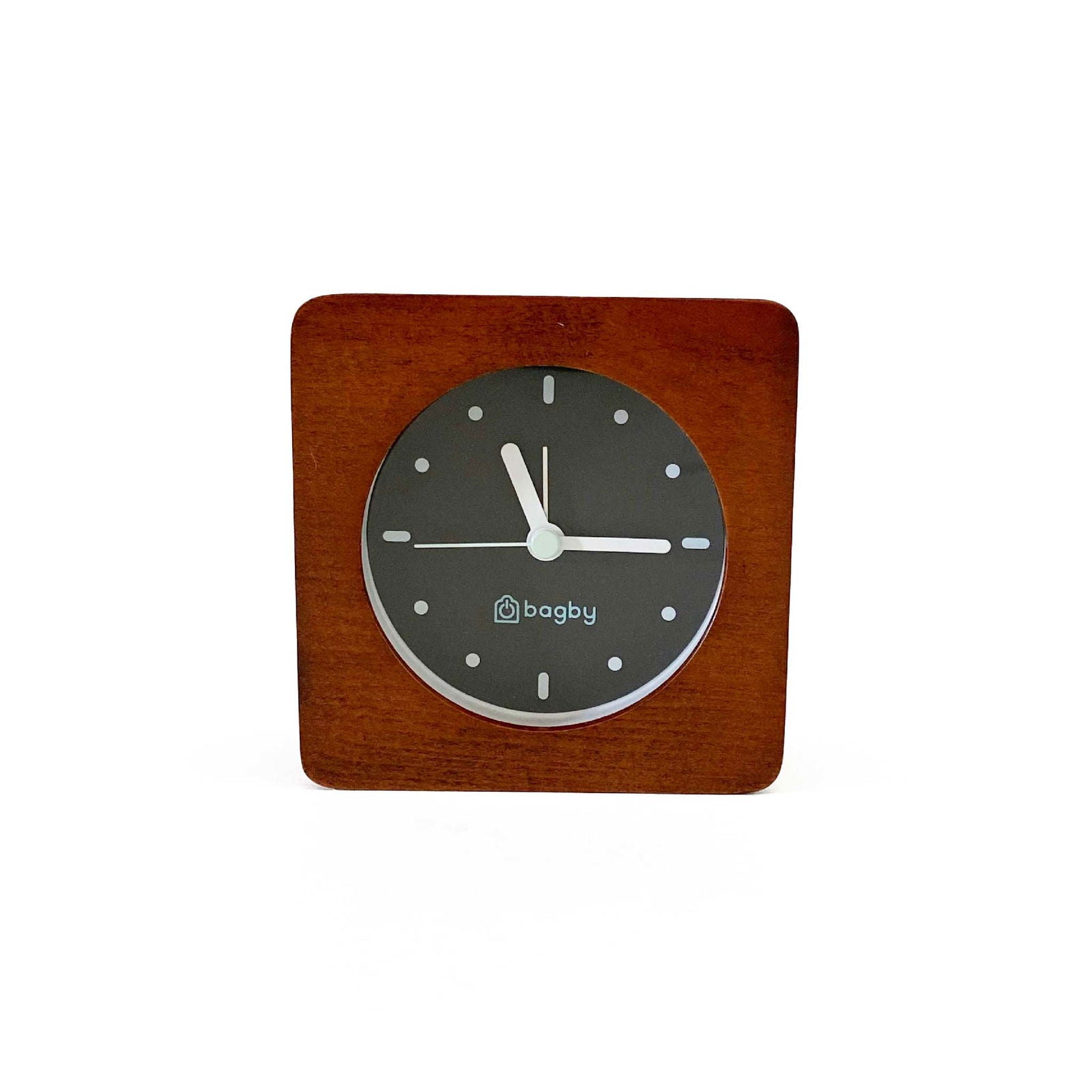 Bagby Minimalist Silent Alarm Clock bedside view