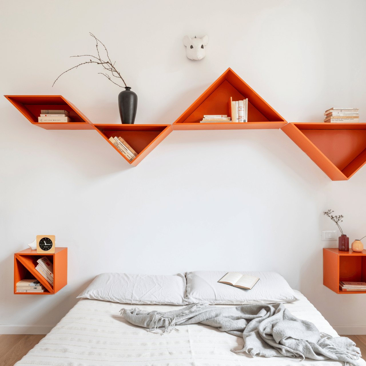 Bagby Minimalist Silent Alarm Clock bedside lifestyle view