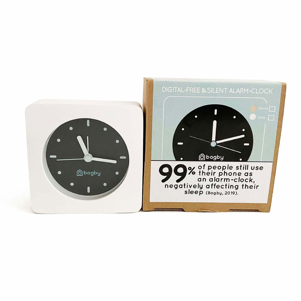 Bagby Minimalist Silent Alarm Clock bedside styling