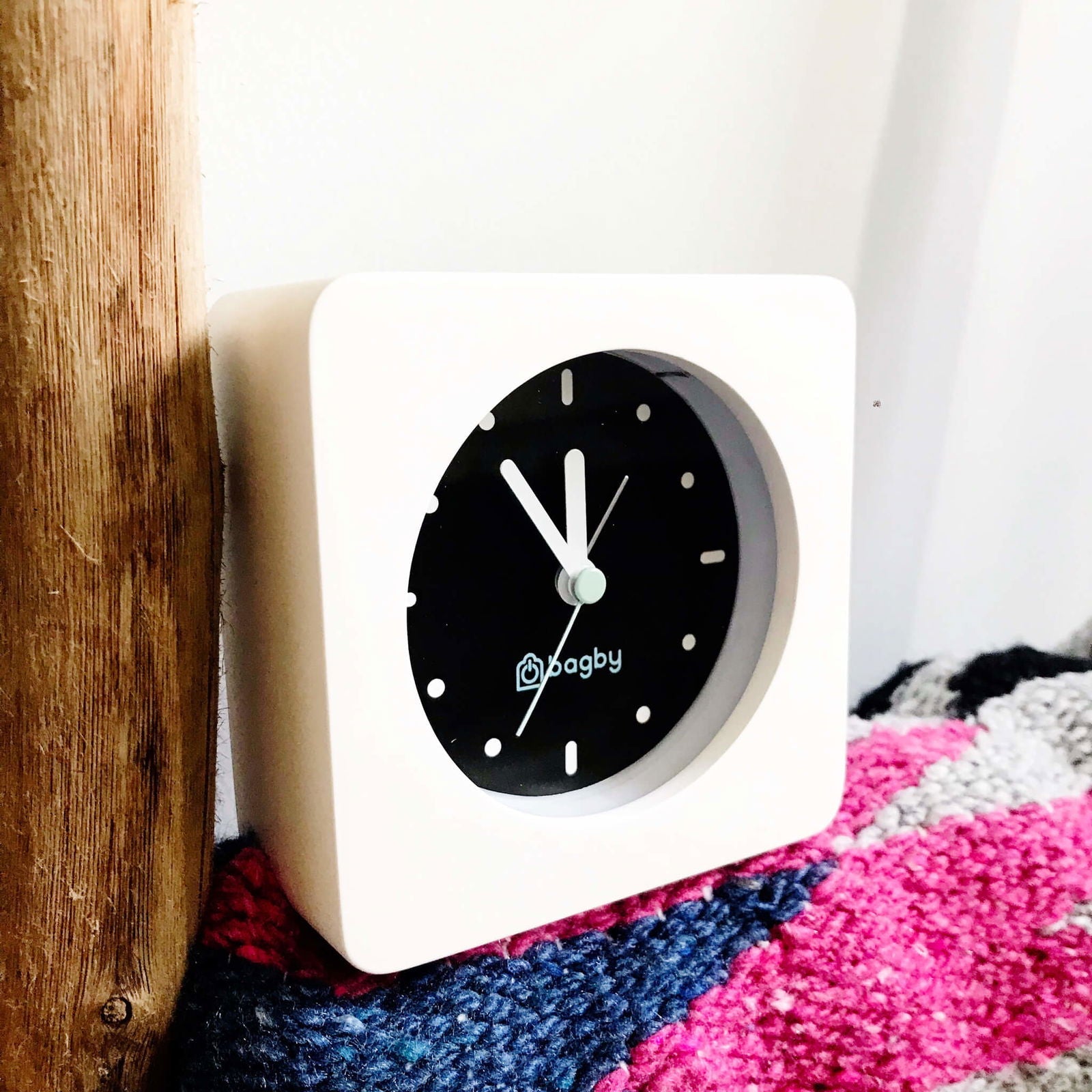 Bagby Minimalist Silent Alarm Clock detail view