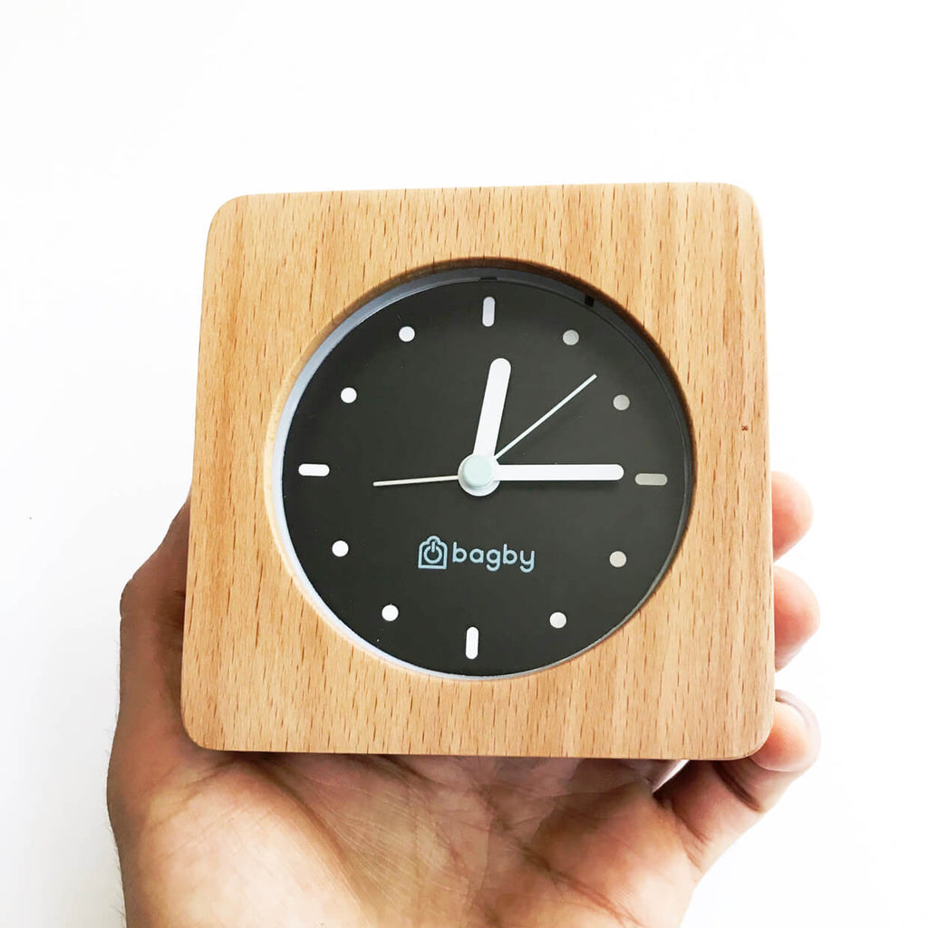 Bagby Minimalist Silent Alarm Clock side view