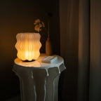 Natural Cordless Mini Wavy Lamp lifestyle view