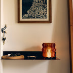 Amber Cordless Mini Wavy Lamp lifestyle view