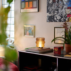 Smoke Cordless Mini Wavy Lamp lifestyle view