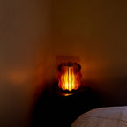 Amber Cordless Mini Wavy Lamp close-up detail