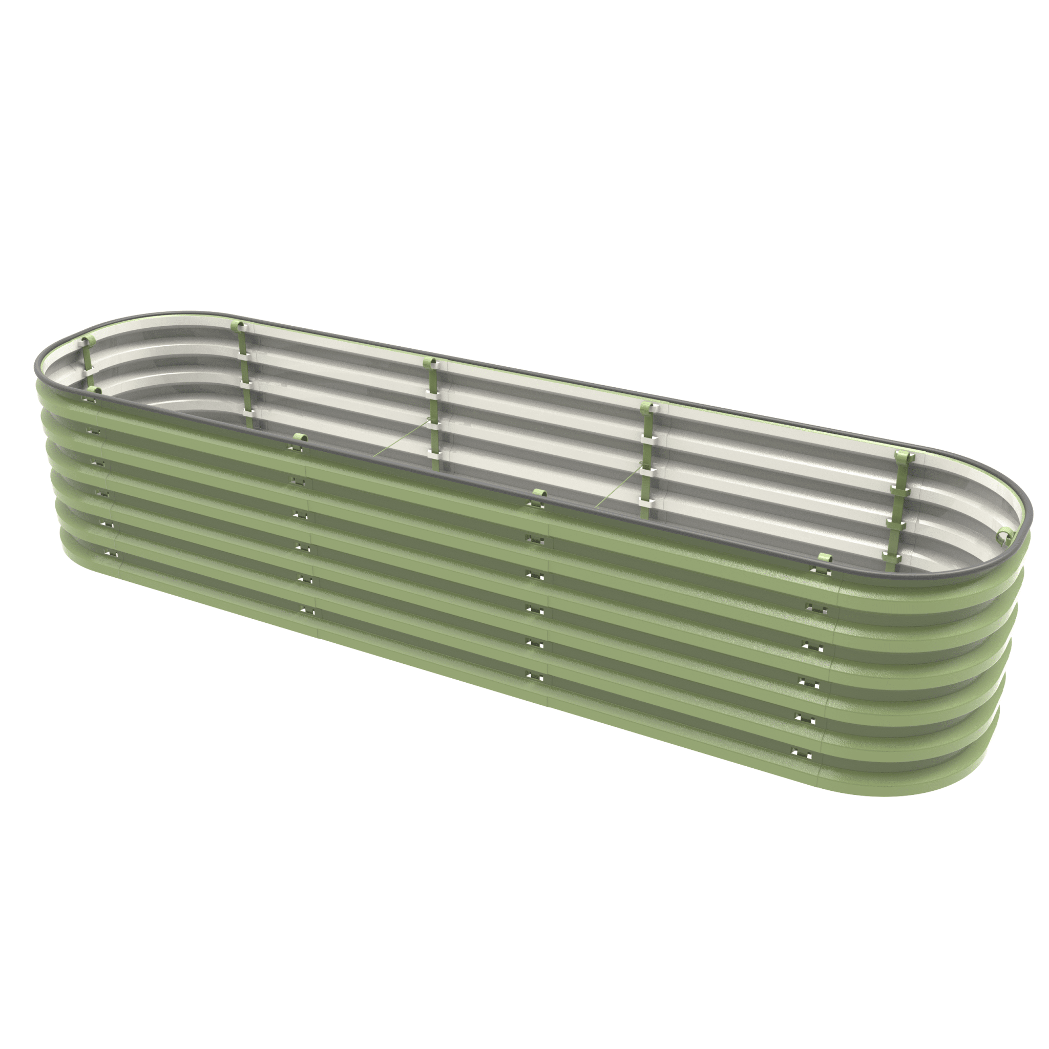 Gro-Rite olive green long raised garden bed configuration
