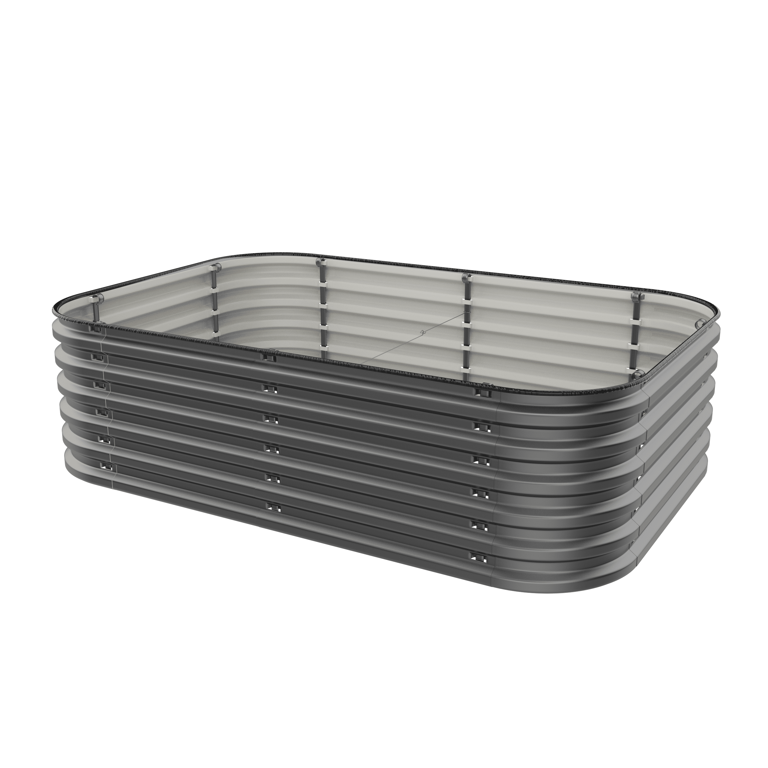 Gro-Rite modern gray raised garden bed main configuration