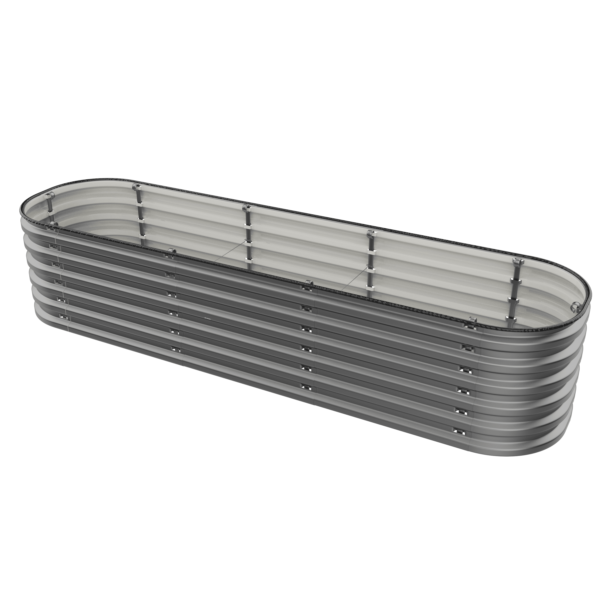 Gro-Rite modern gray long raised garden bed configuration