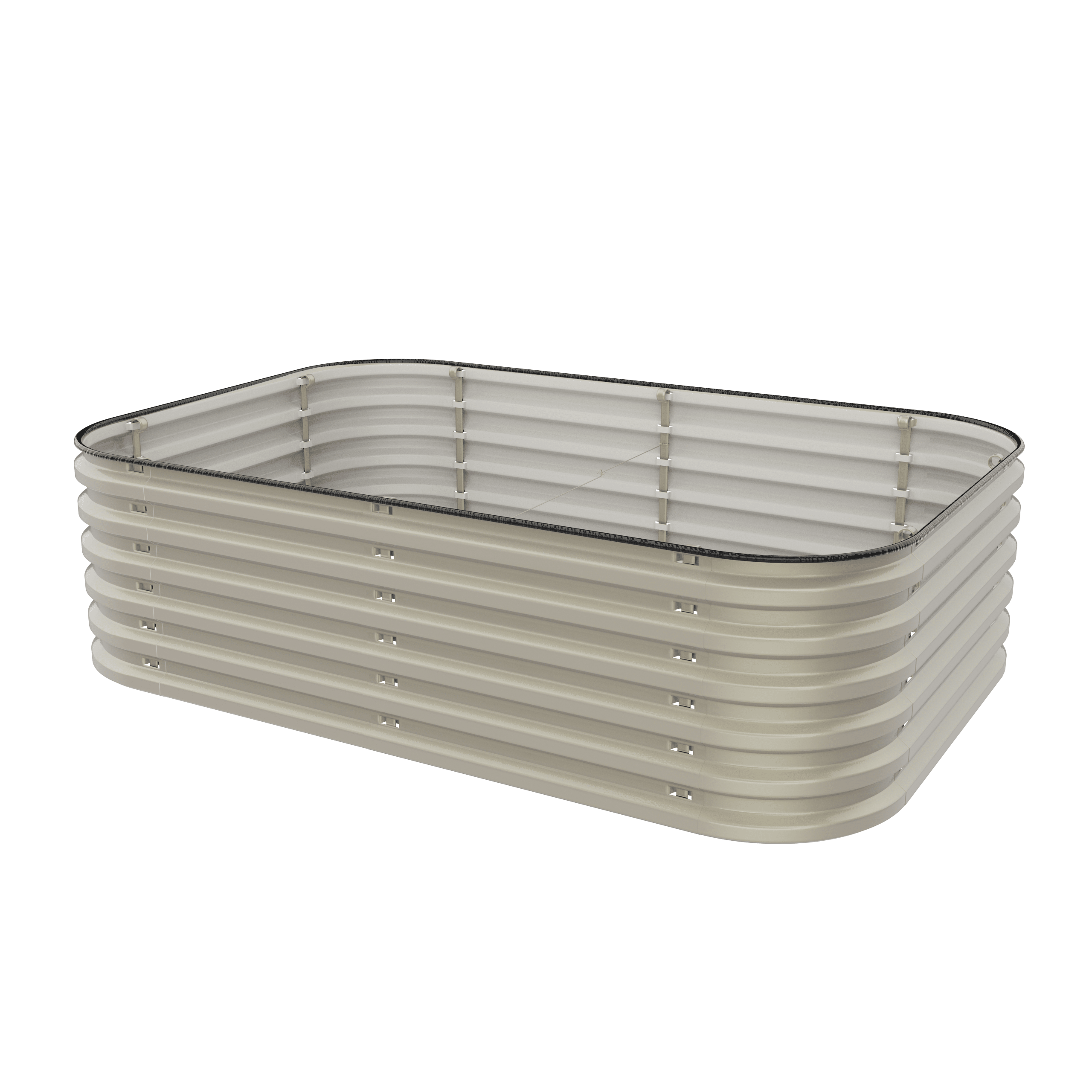 Gro-Rite pearl white raised garden bed main configuration