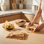 Reusable food wraps, set of six
