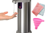 Close-up detail view of the automatic touchless soap dispenser with infrared sensor