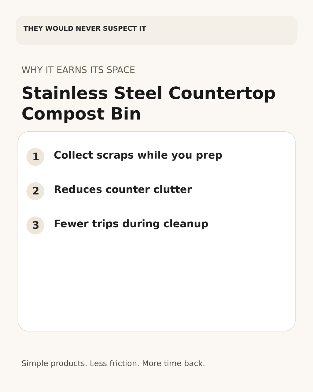 Three everyday benefits of the stainless steel countertop compost bin