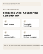 Everyday uses for the stainless steel countertop compost bin