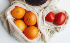 Reusable cotton mesh produce bags