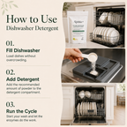 How to use enzyme dishwasher detergent powder