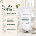 Dishwasher detergent ingredient and formula information