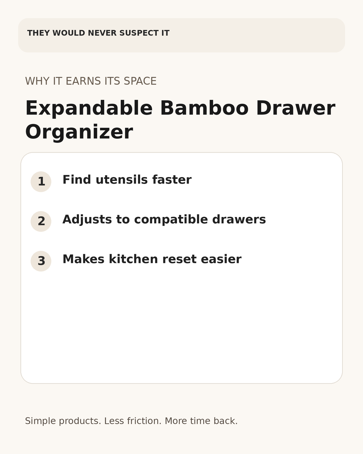 Three everyday benefits of the expandable bamboo drawer organizer