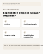 Everyday uses for the expandable bamboo drawer organizer