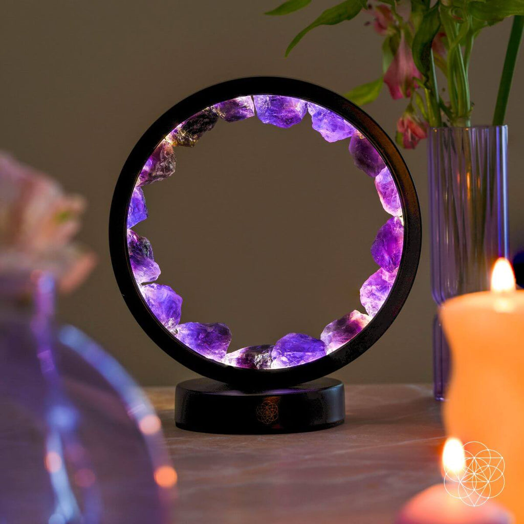 Amethyst halo ambient lamp lifestyle view