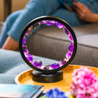 Amethyst halo ambient lamp illuminated view