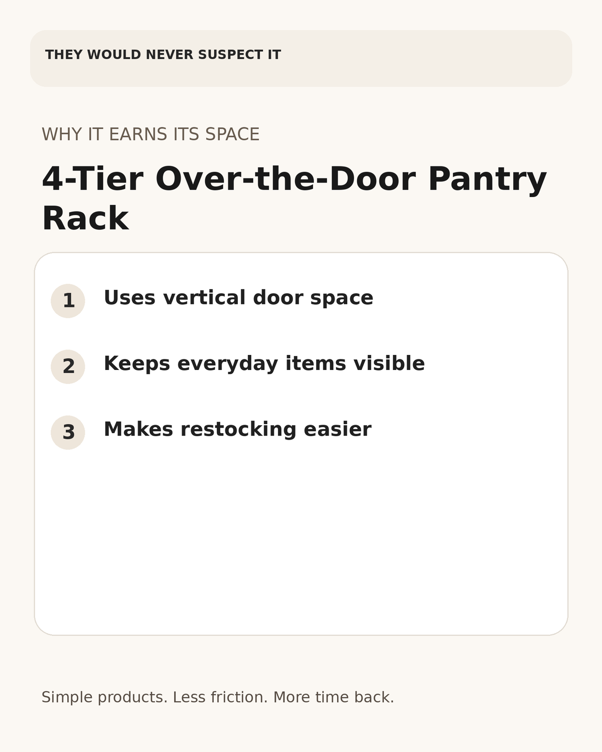 Three everyday benefits of the four-tier over-the-door pantry rack