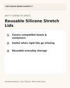 Three everyday benefits of reusable silicone stretch lids