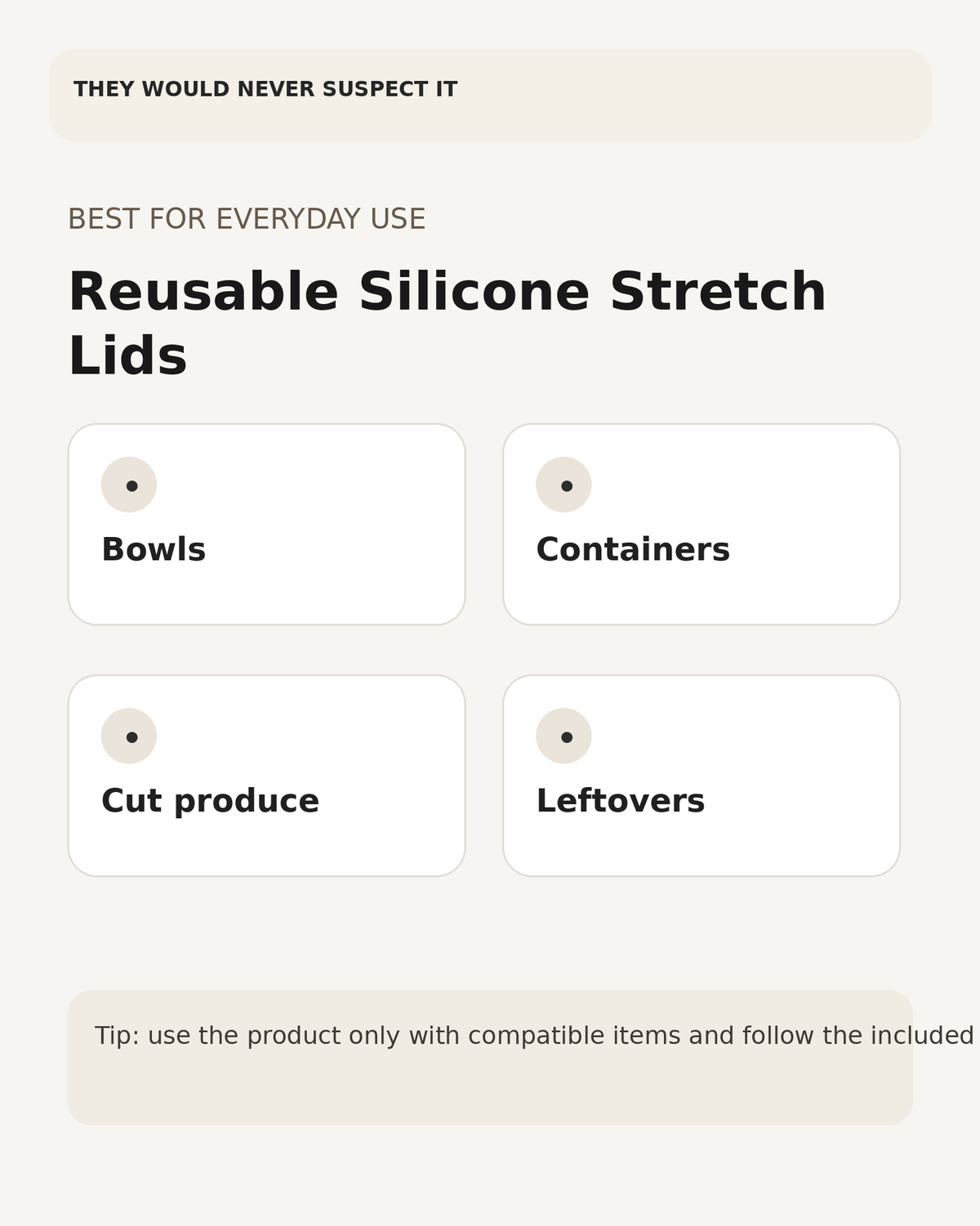 Everyday uses for reusable silicone stretch lids
